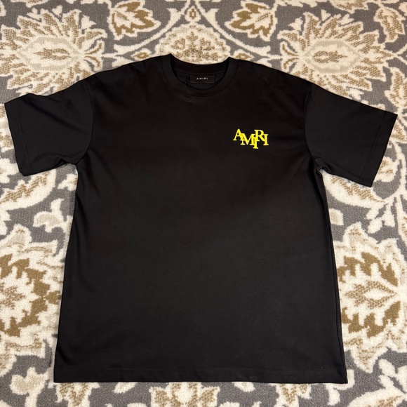 Amiri Crystal Champagne T-Shirt In Black Men’s Size Large - Picture 2 of 3